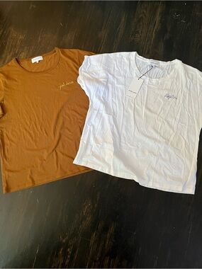 Lot Maison Labiche 100% cotton embroidered t-shirts